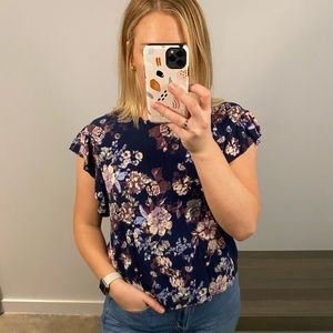 Purple Floral Blouse